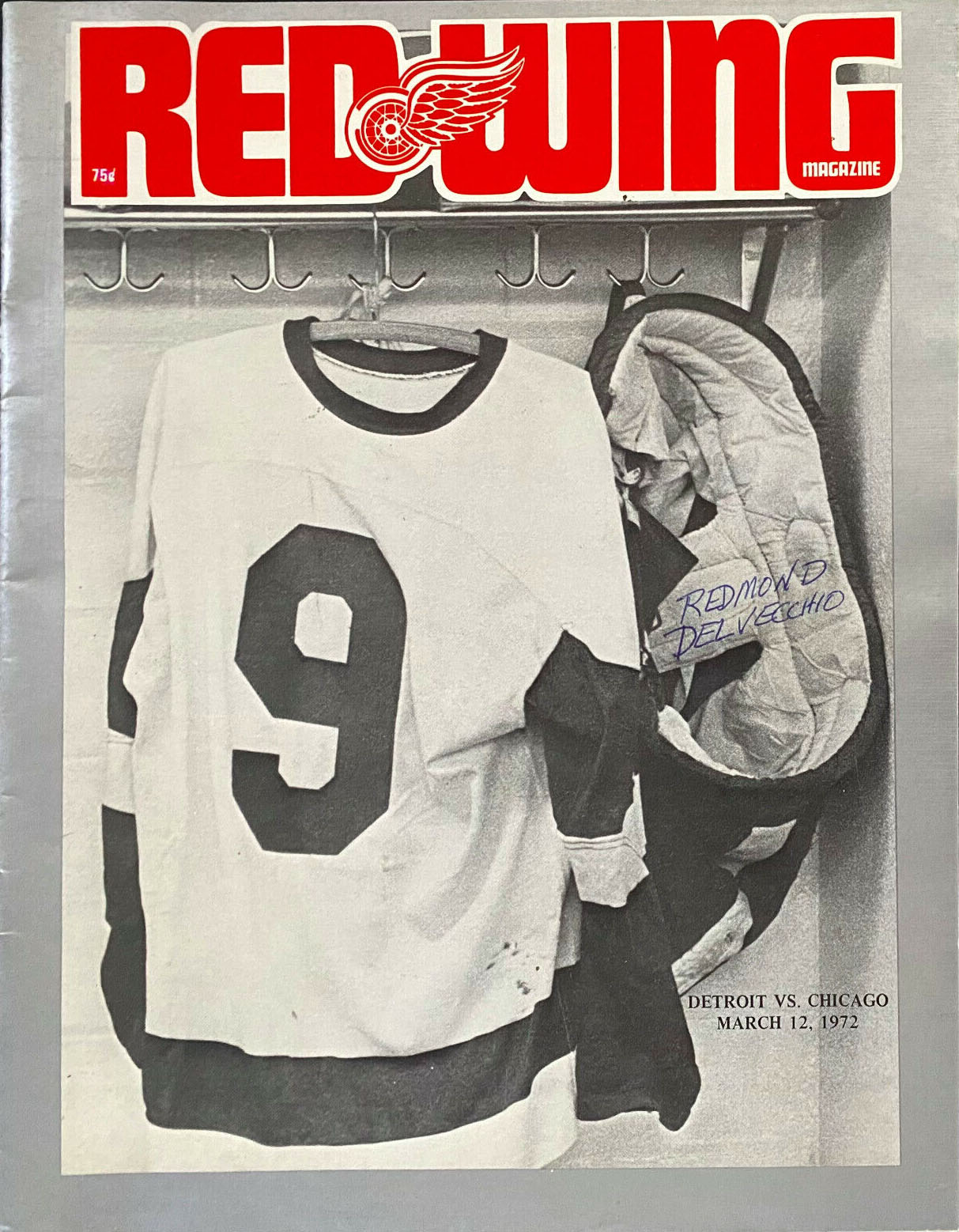 1971-72 Detroit Red Wings program