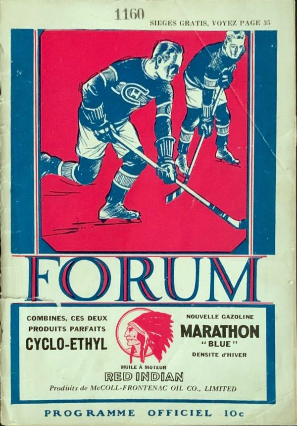 1931-32 Montreal Canadiens program