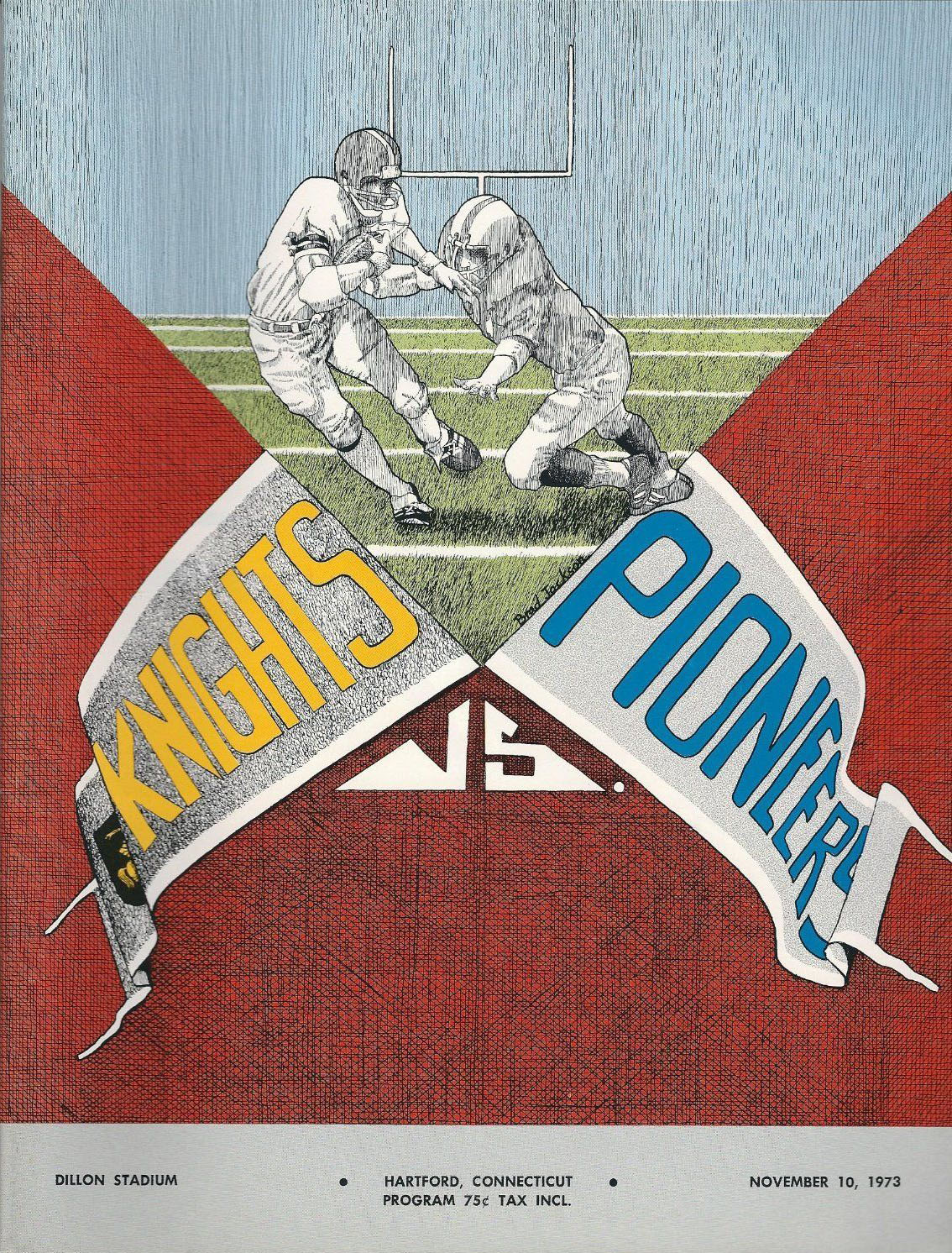 ACFL Game Program: Hartford Knights vs. Western Massachusetts Pioneers (November 10, 1973)