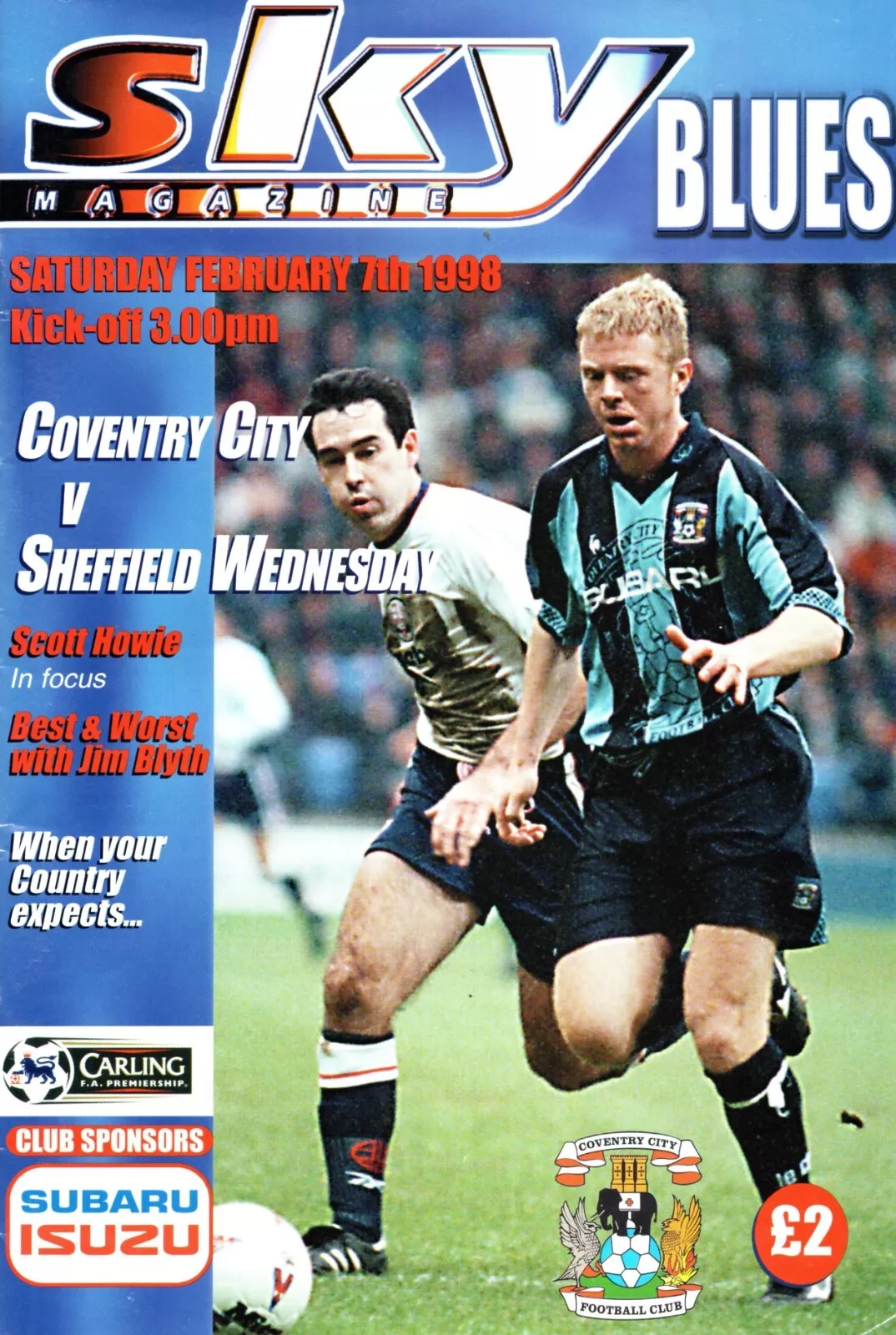 Coventry City vs. Sheffield Wednesday (February 7, 1998)