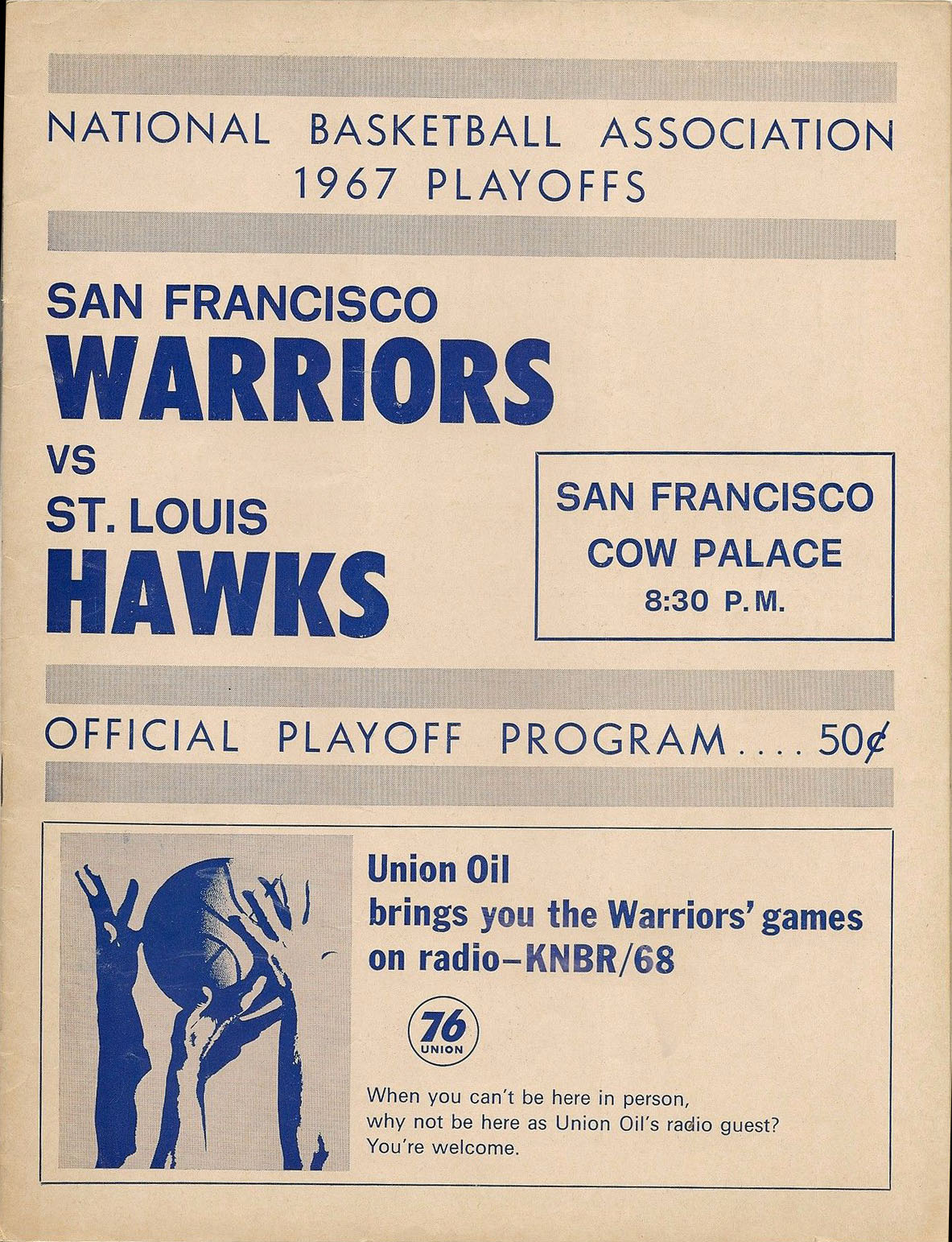 1966-67 San Francisco Warriors playoff program