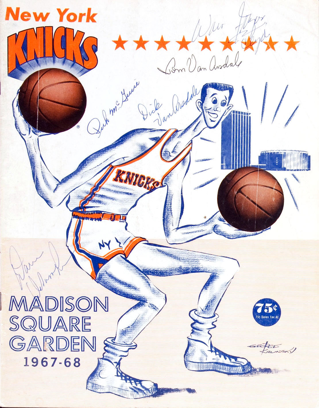 1967-68 New York Knicks program