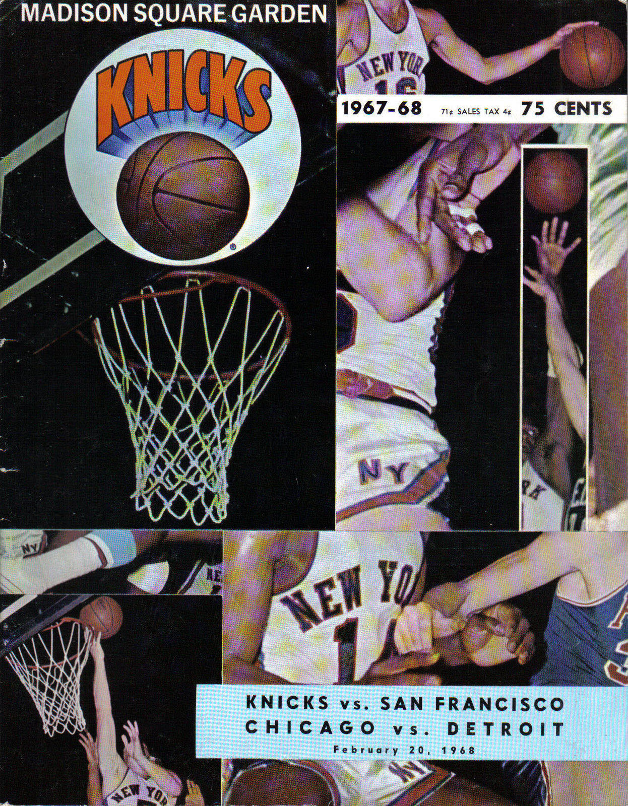 1967-68 New York Knicks program