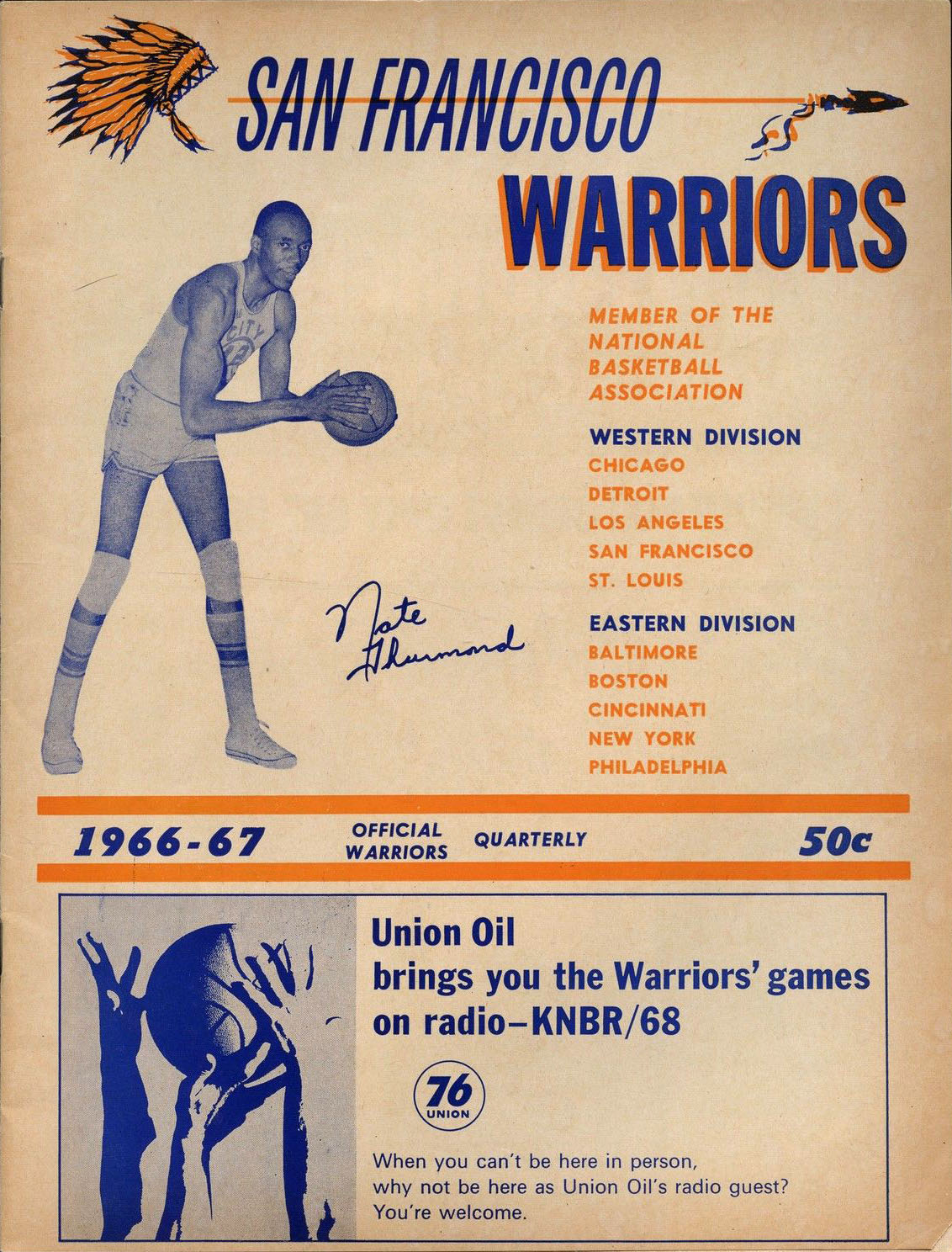 1966-67 San Francisco Warriors program