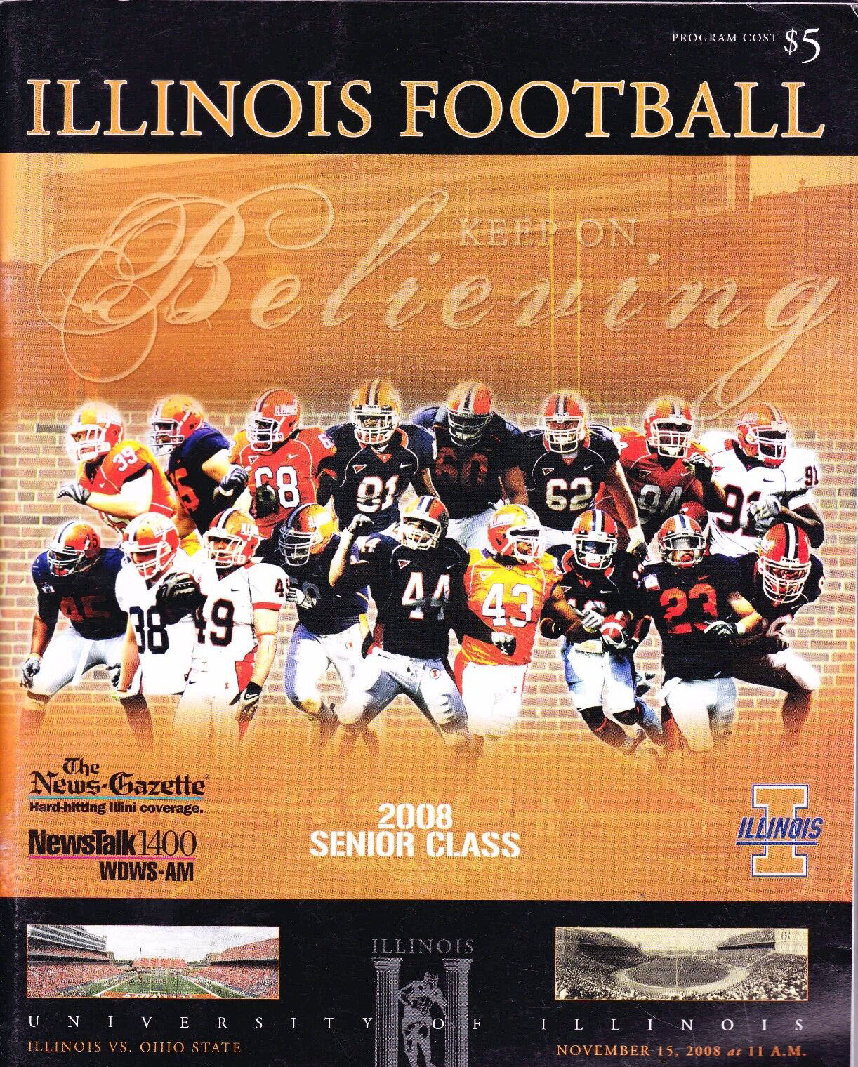 Illinois Fighting Illini vs. Ohio State Buckeyes (November 15, 2008)