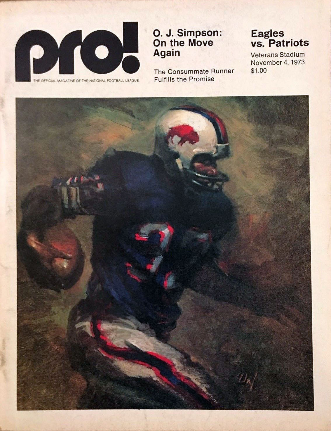 NFL Program: Philadelphia Eagles vs. New England Patriots (November 4, 1973)