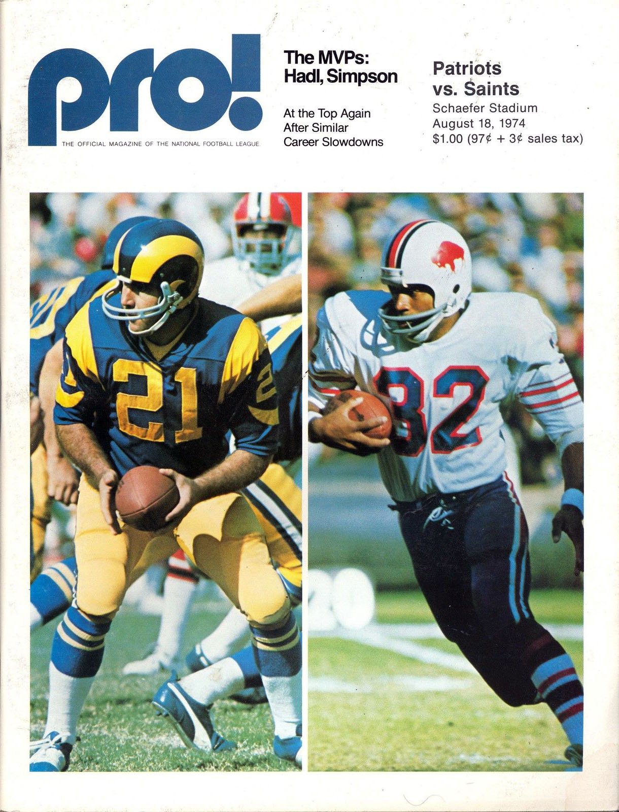 New England Patriots vs. New Orleans Saints (August 18, 1974)