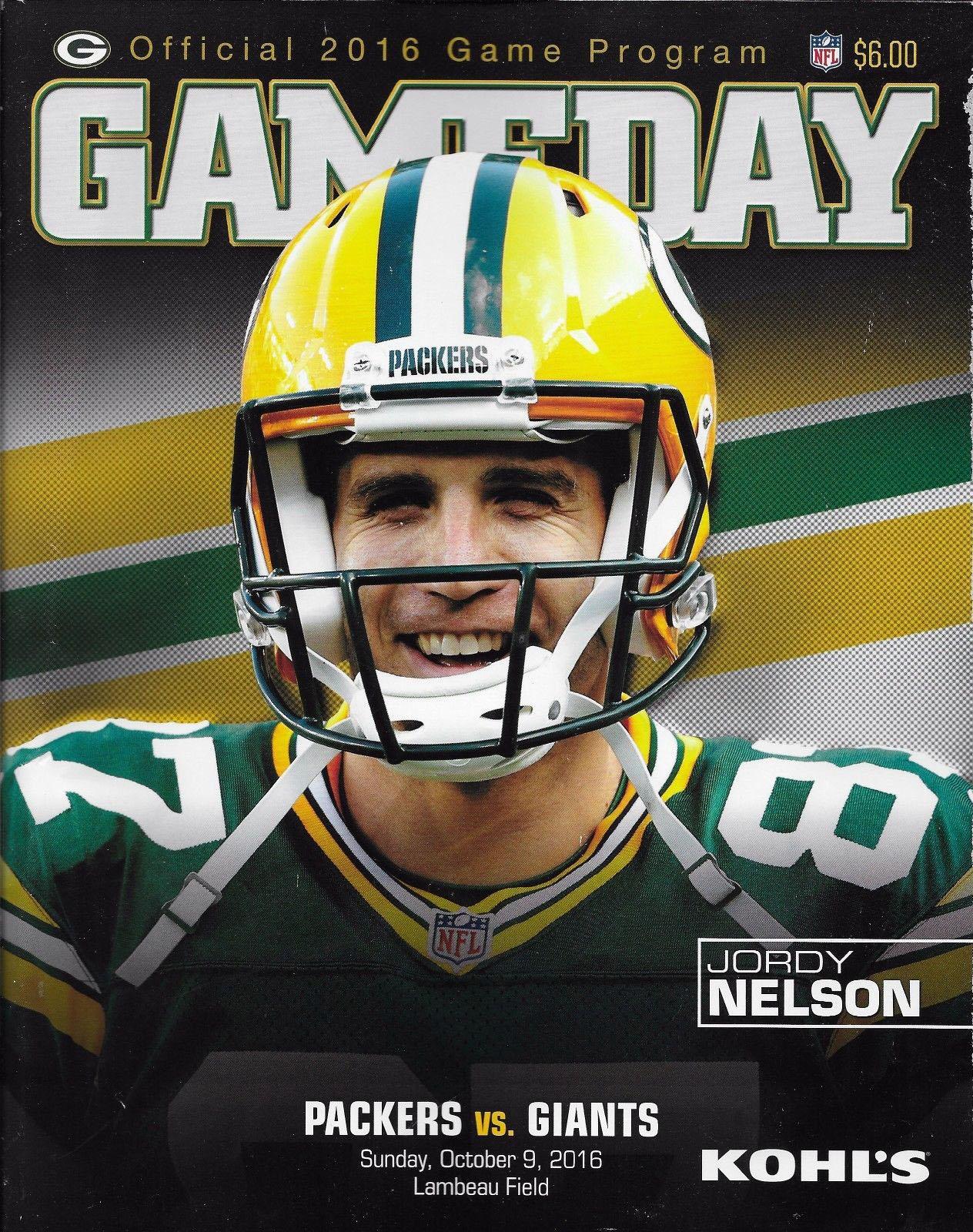 NFL Program: Green Bay Packers vs. New York Giants (October 9, 2016)