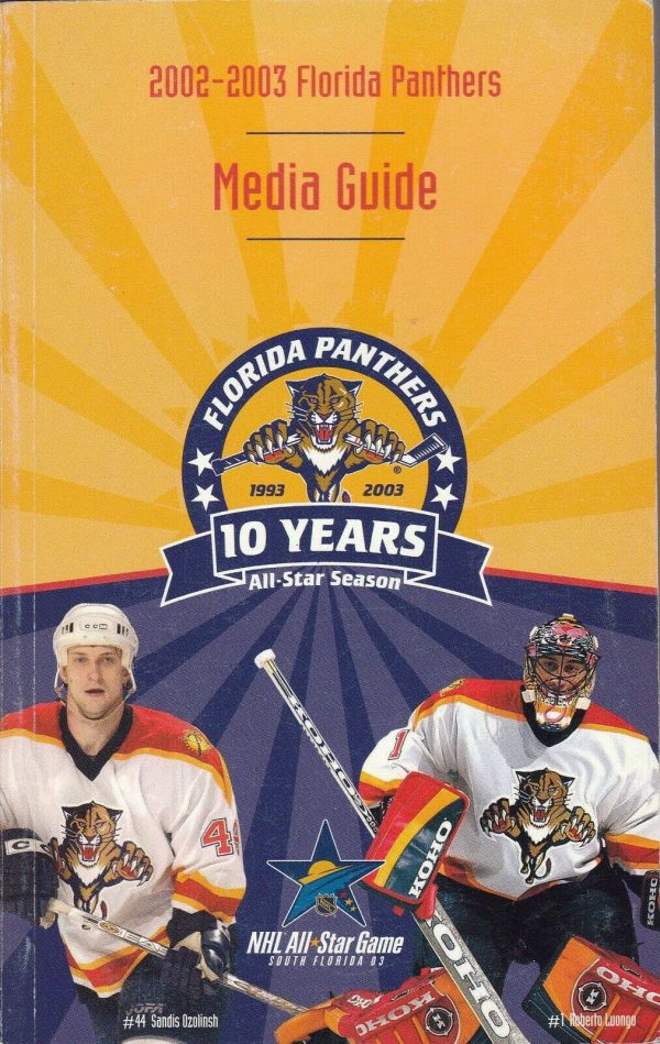 2002-03 Florida Panthers media guide