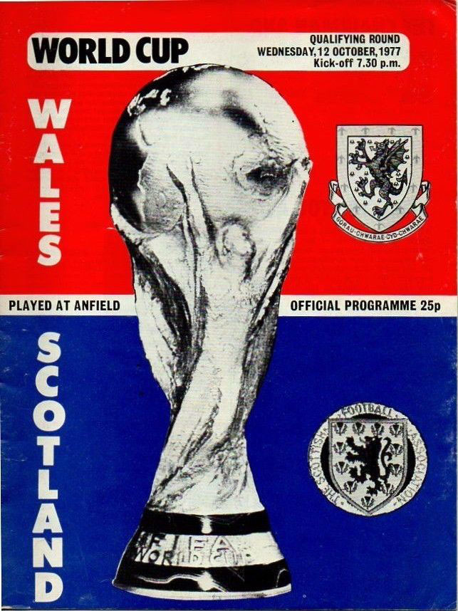 World Cup Program: Wales vs. Scotland (October 12, 1977)