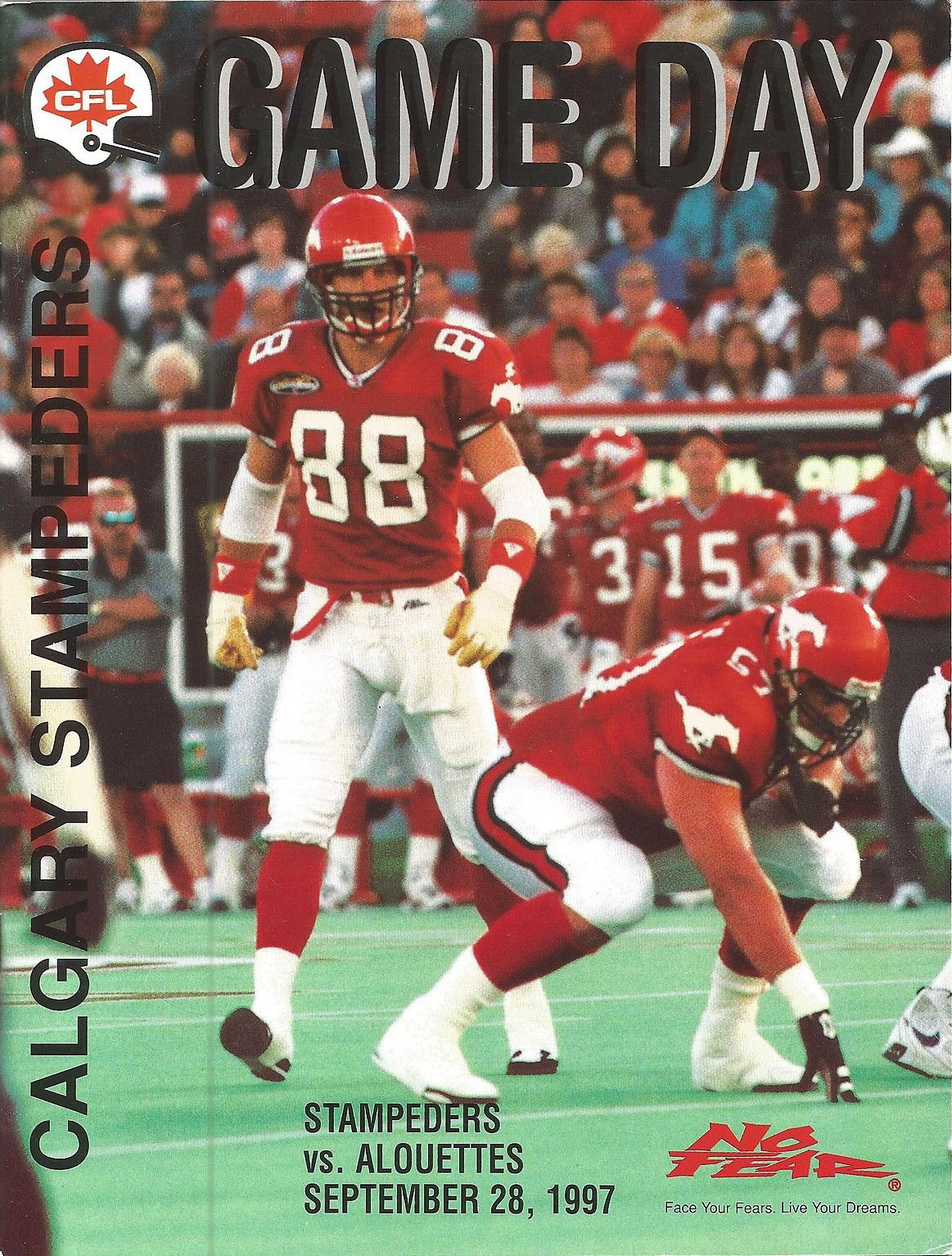 CFL Program: Calgary Stampeders vs. Montreal Alouettes (September 28, 1997)