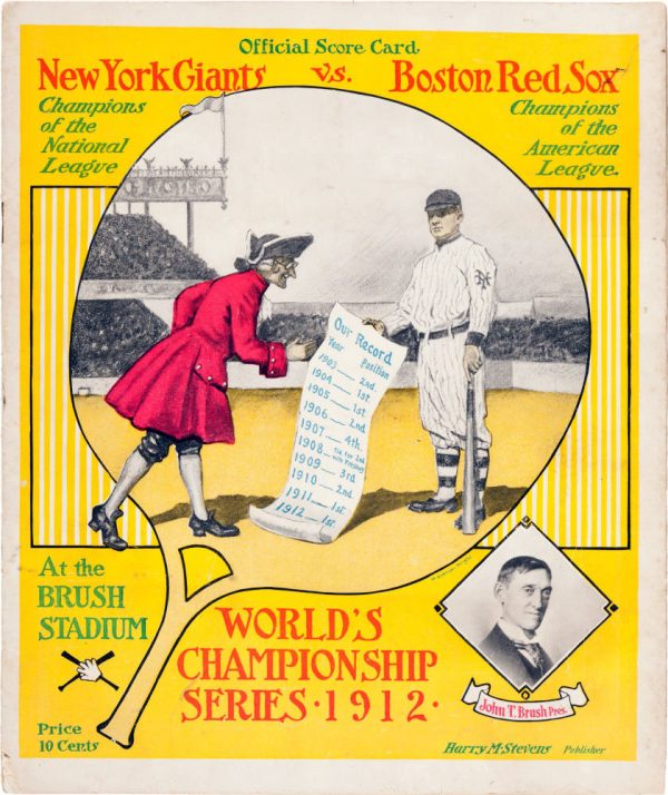 1912 New York Giants World Series program