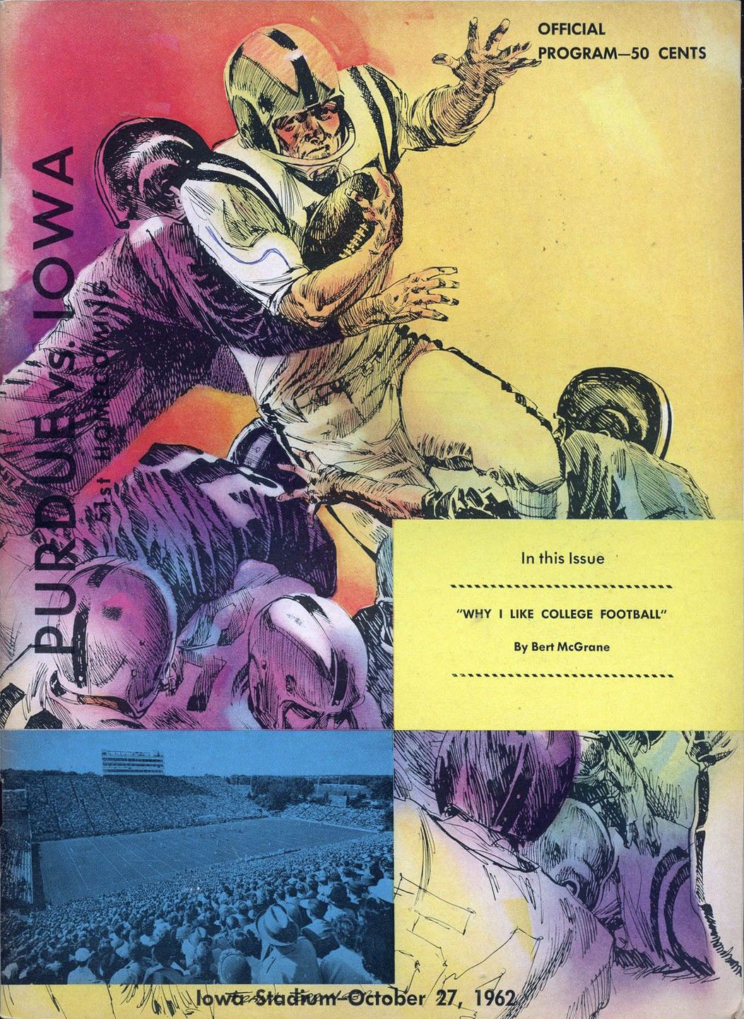 College Football Program: Iowa Hawkeyes vs. Purdue Boilermakers (October 27, 1962)