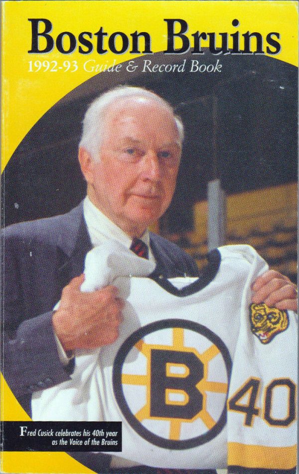 1992-93 Boston Bruins media guide