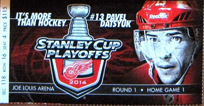 2014 Detroit Red Wings playoff ticket