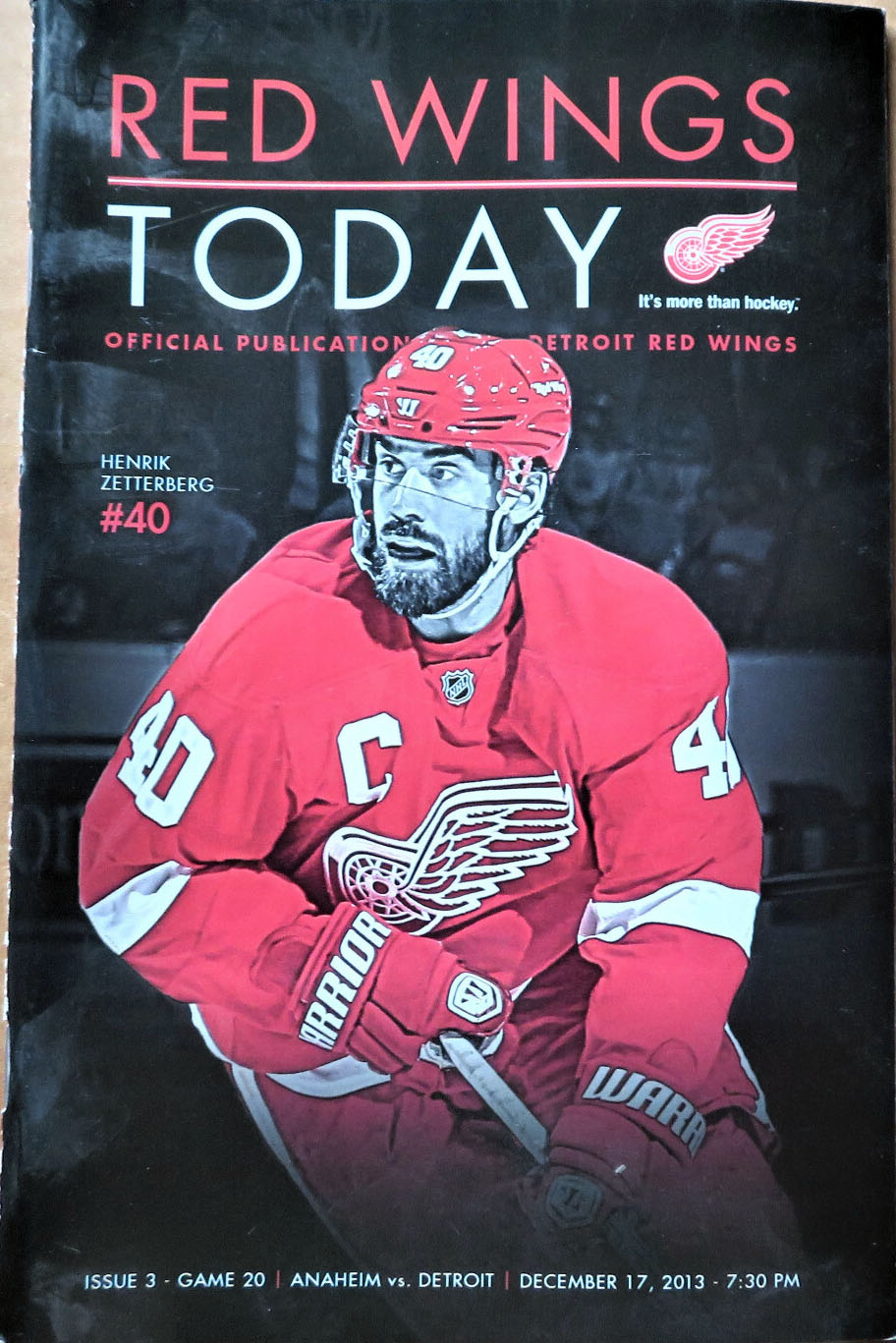 2013-14 Detroit Red Wings program