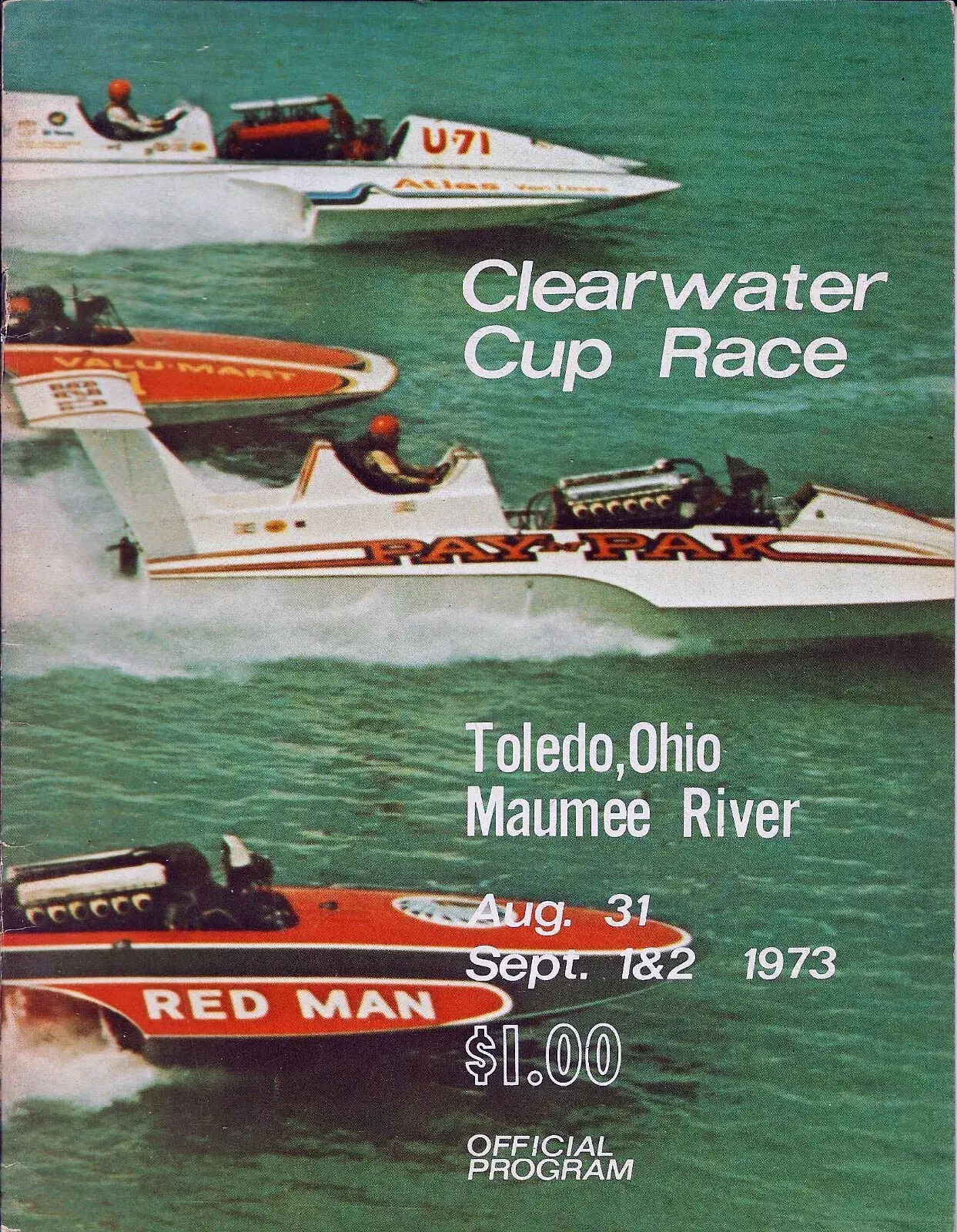 Hydroplane Racing Program: 1973 Clearwater Cup Race