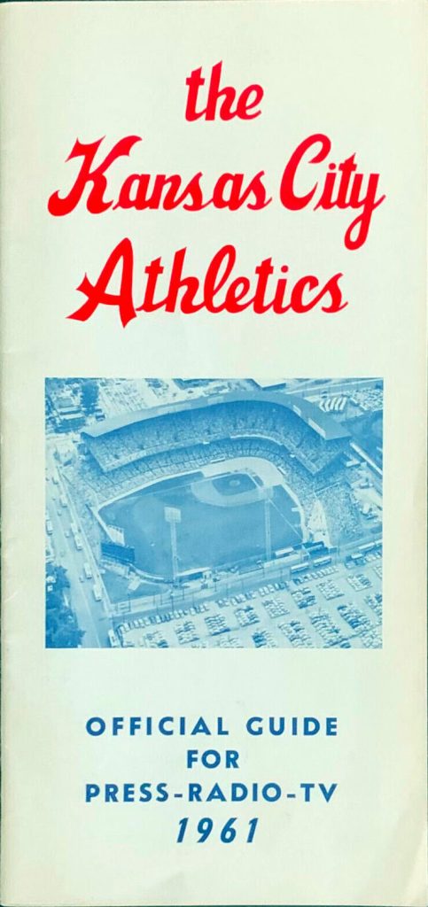 1961 Kansas City Athletics media guide