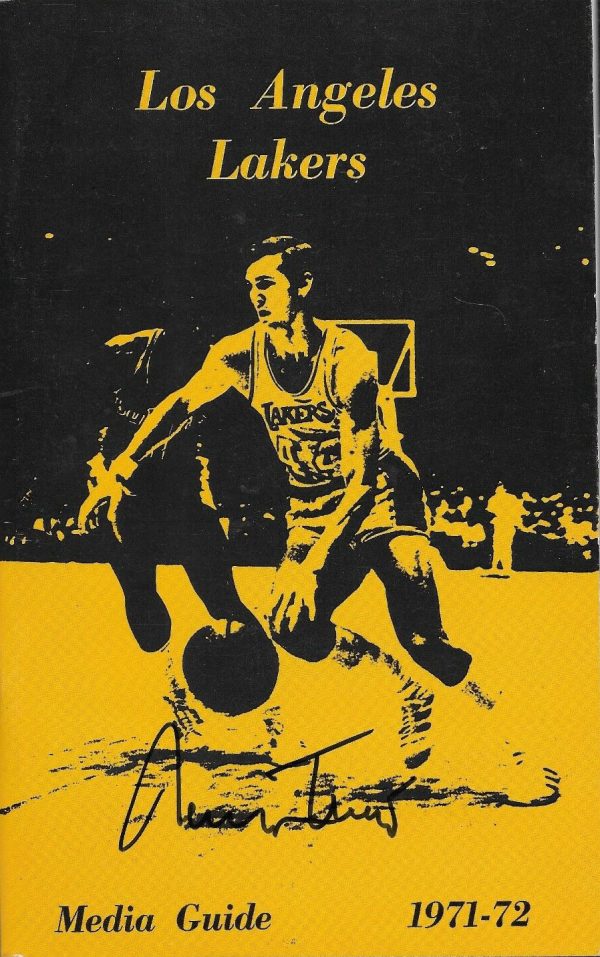 1971-72 Los Angeles Lakers media guide