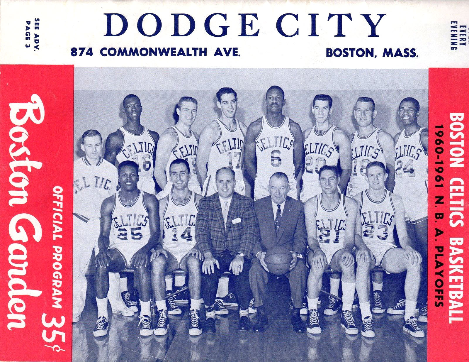1960-61 Boston Celtics program
