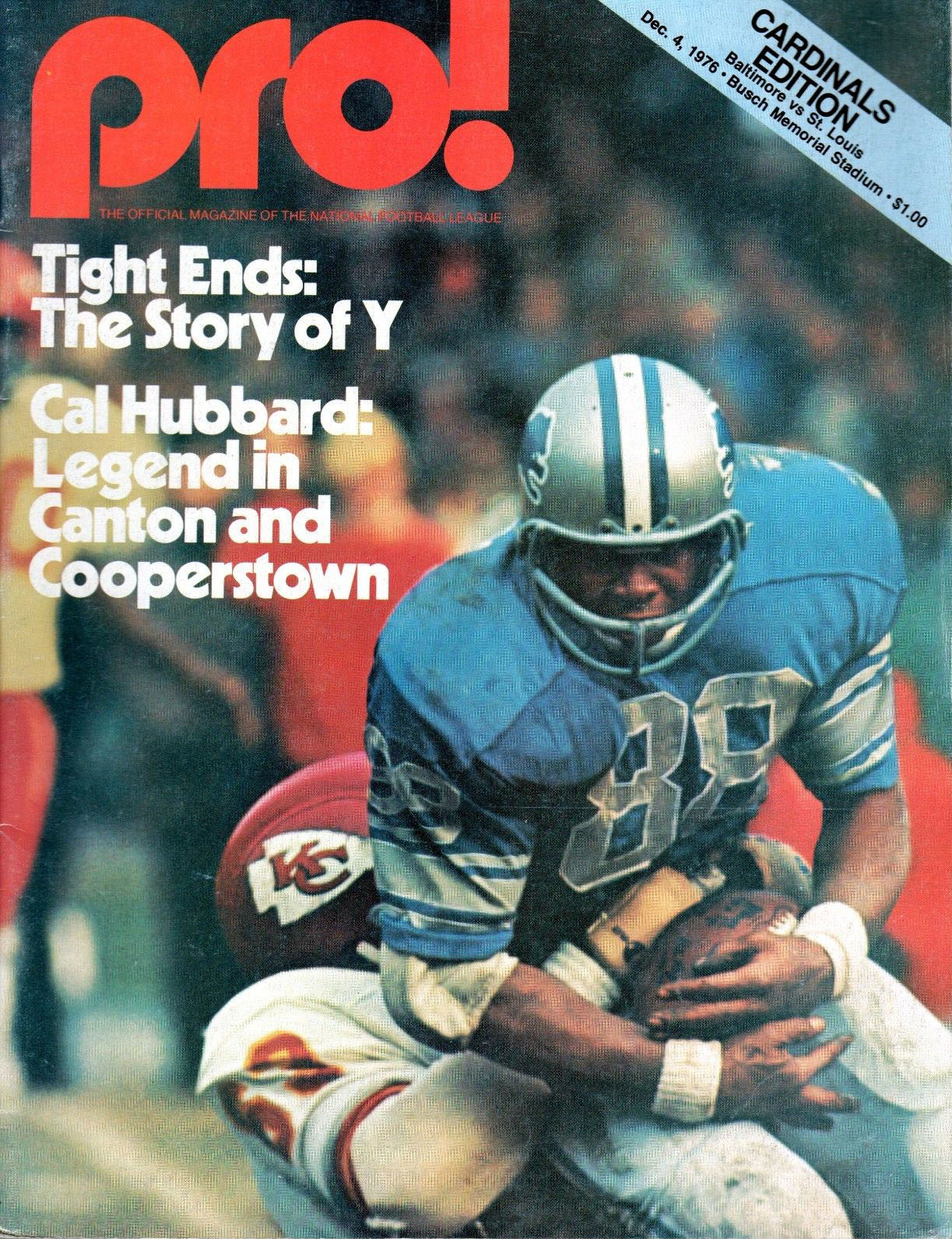 NFL Program: St. Louis Cardinals vs. Baltimore Colts (December 4, 1976)