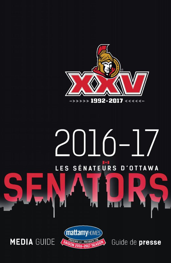 2016-17 Ottawa Senators media guide