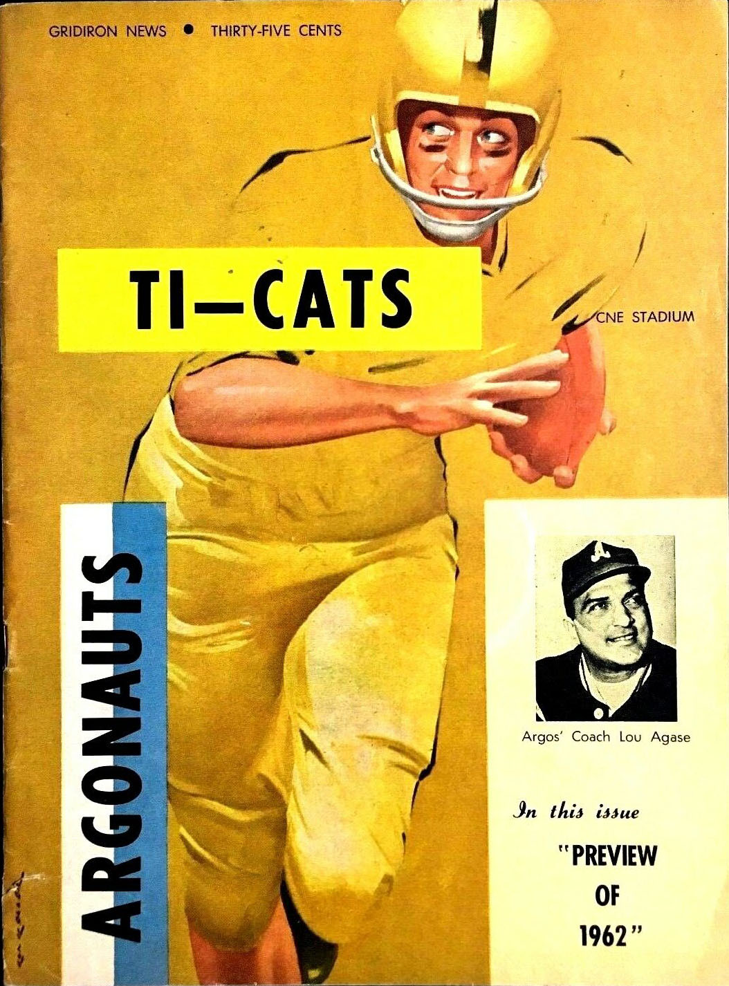 CFL Program: Toronto Argonauts vs. Hamilton Tiger-Cats (July 18, 1962)