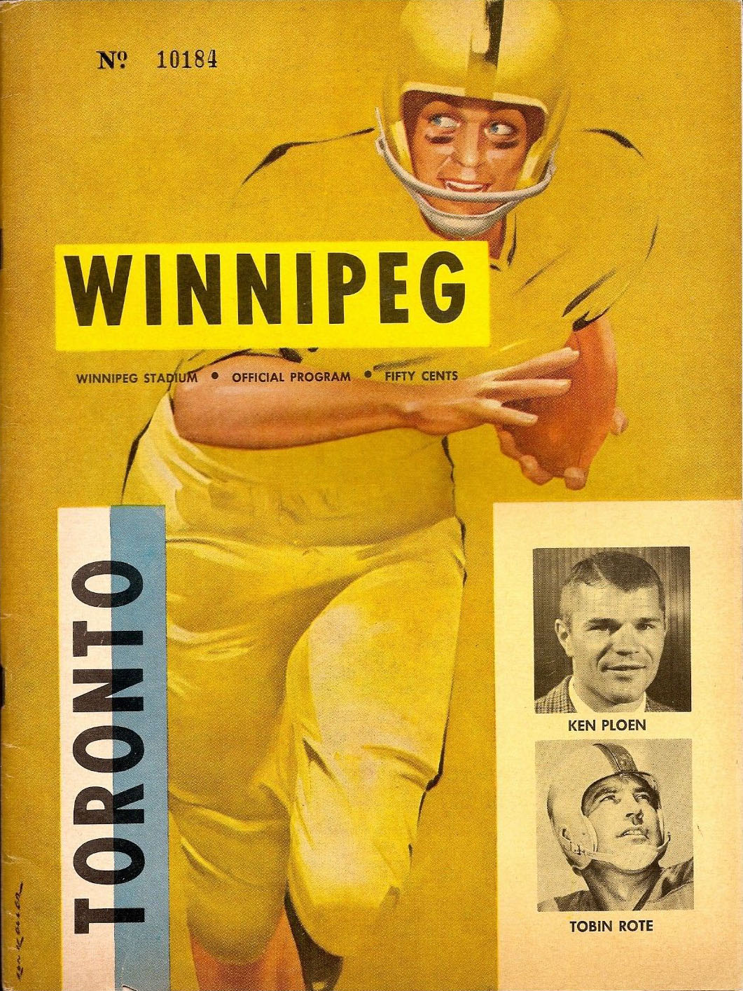 CFL Program: Winnipeg Blue Bombers vs. Toronto Argonauts (August 23, 1962)