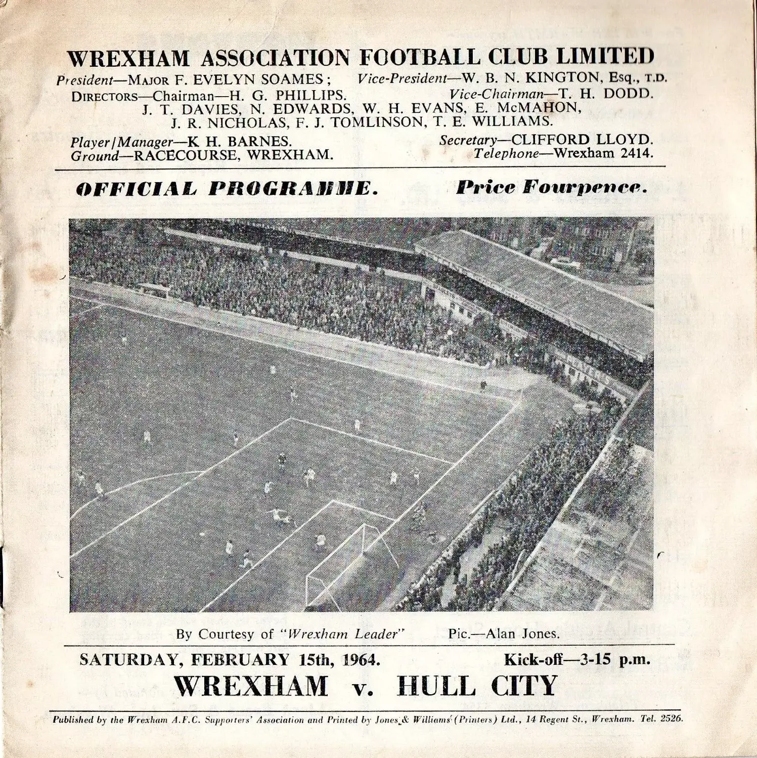 Wrexham vs. Hull City (February 15, 1964)