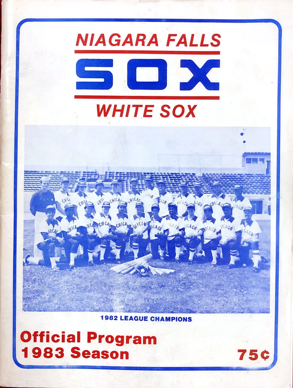 1983 Niagara Falls Sox program