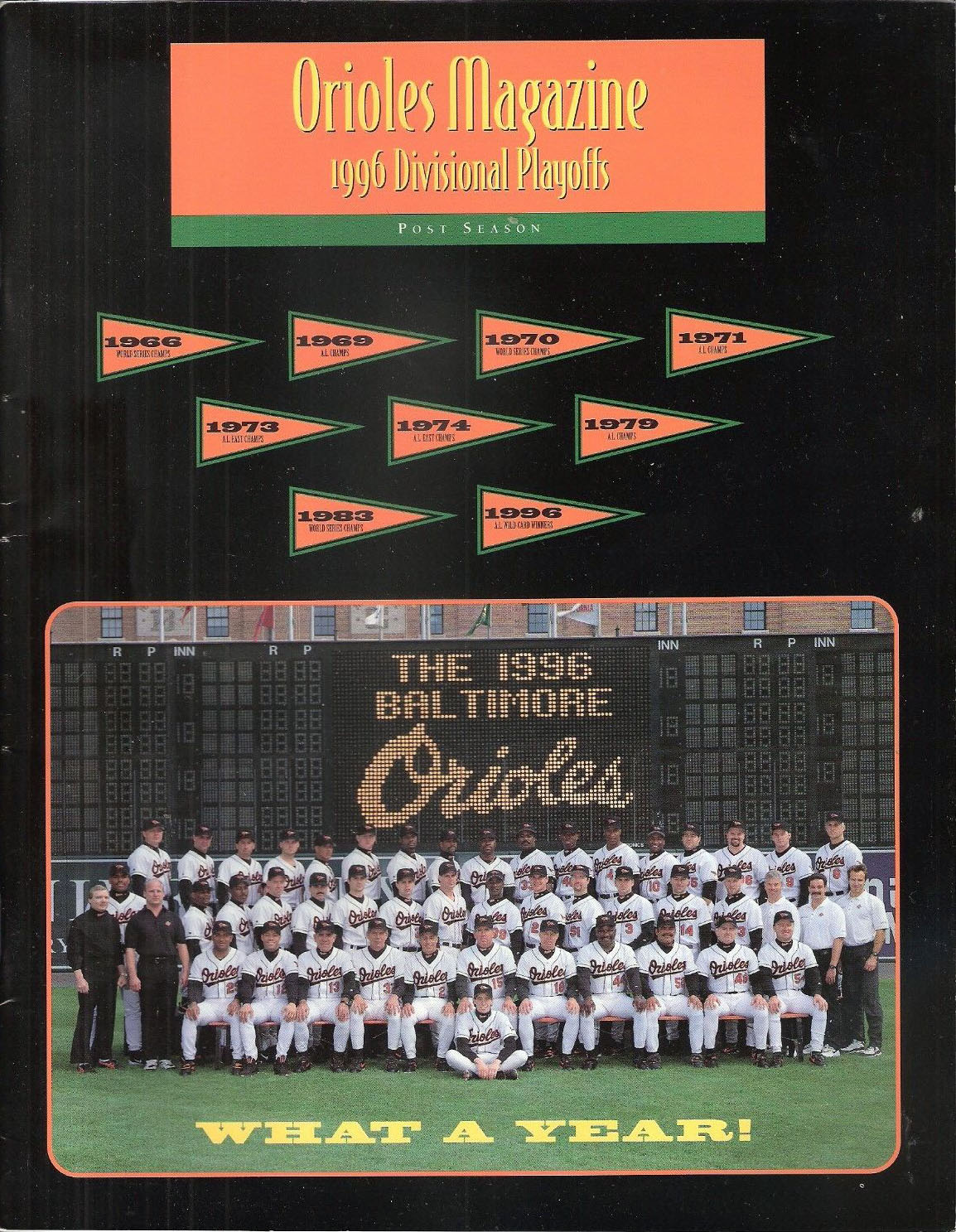 MLB ALDS Program: Baltimore Orioles (1996)