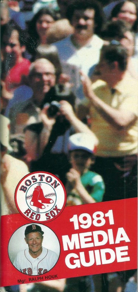 1981 Boston Red Sox media guide