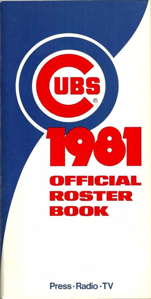 1981 Chicago Cubs media guide