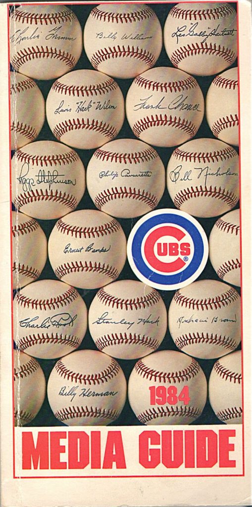 1984 Chicago Cubs media guide