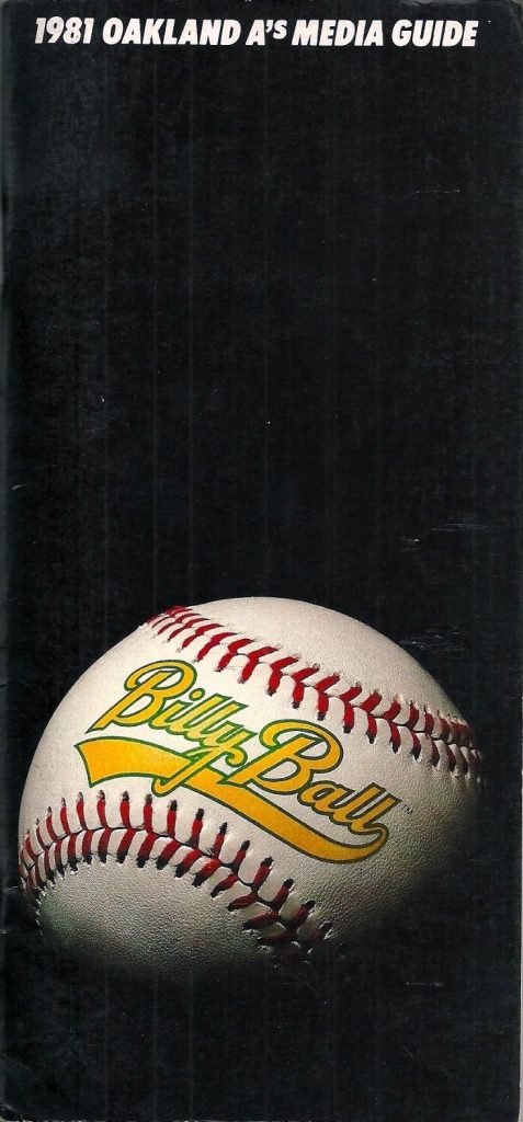 1981 Oakland Athletics media guide