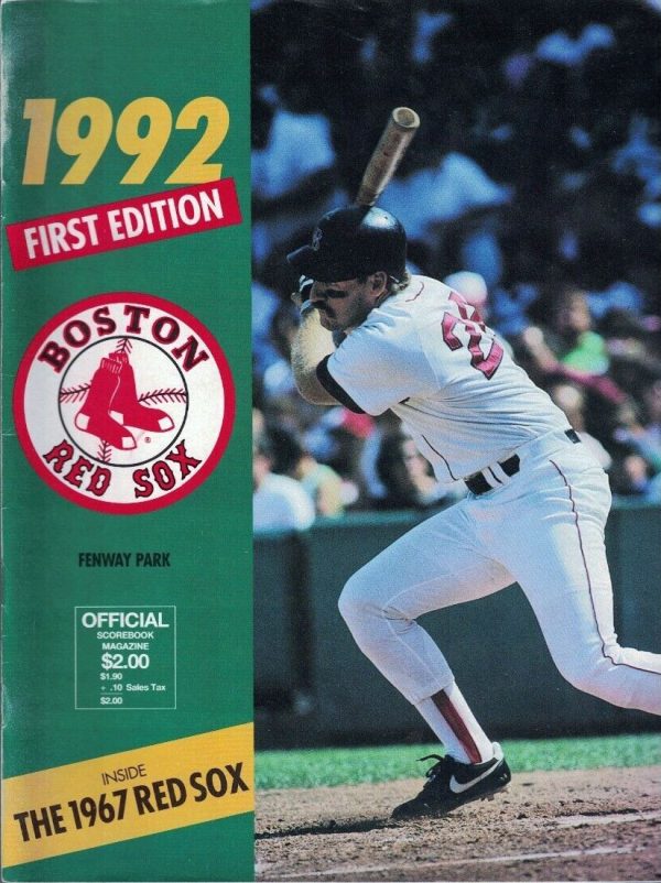 1992 Boston Red Sox program