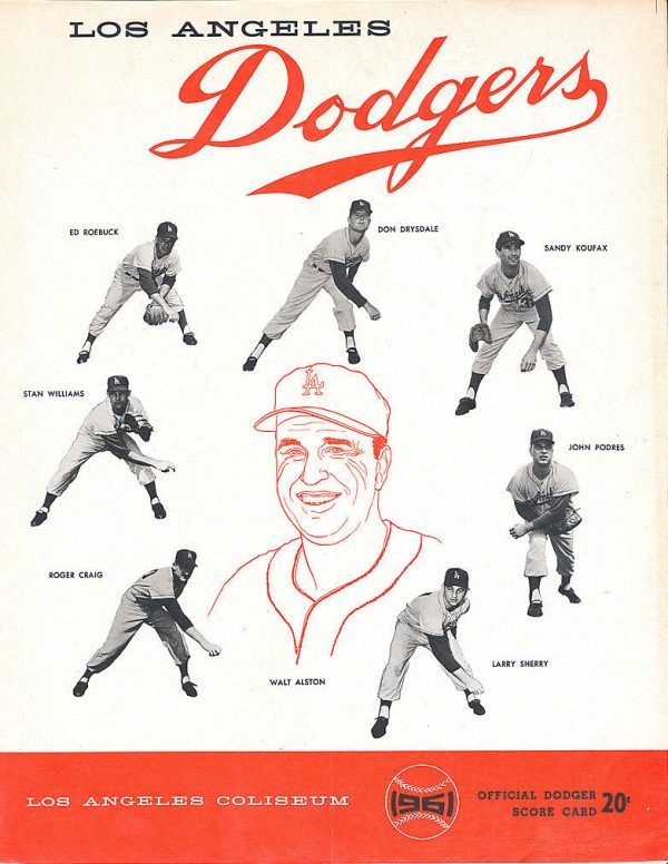 1961 Los Angeles Dodgers program