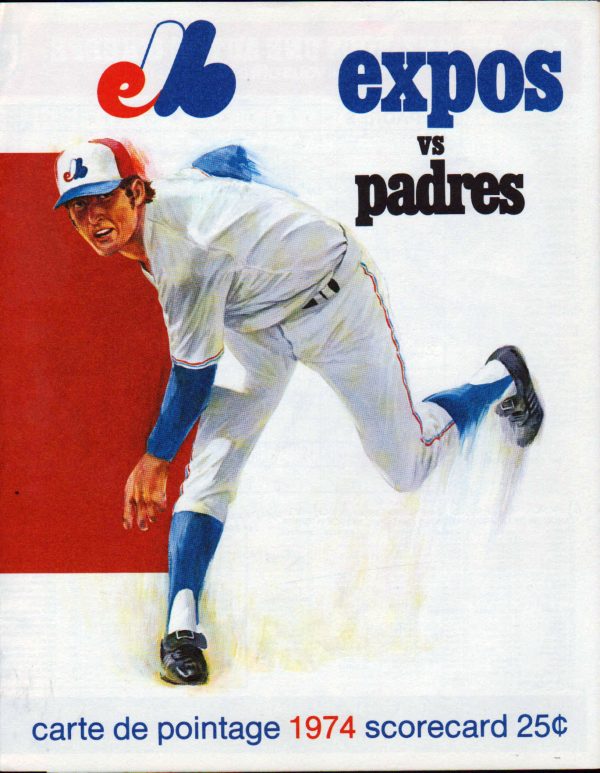 1974 Montreal Expos scorecard