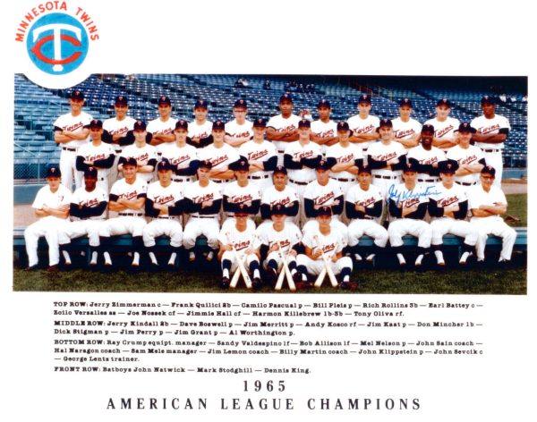 1965 Minnesota Twins Team Photo