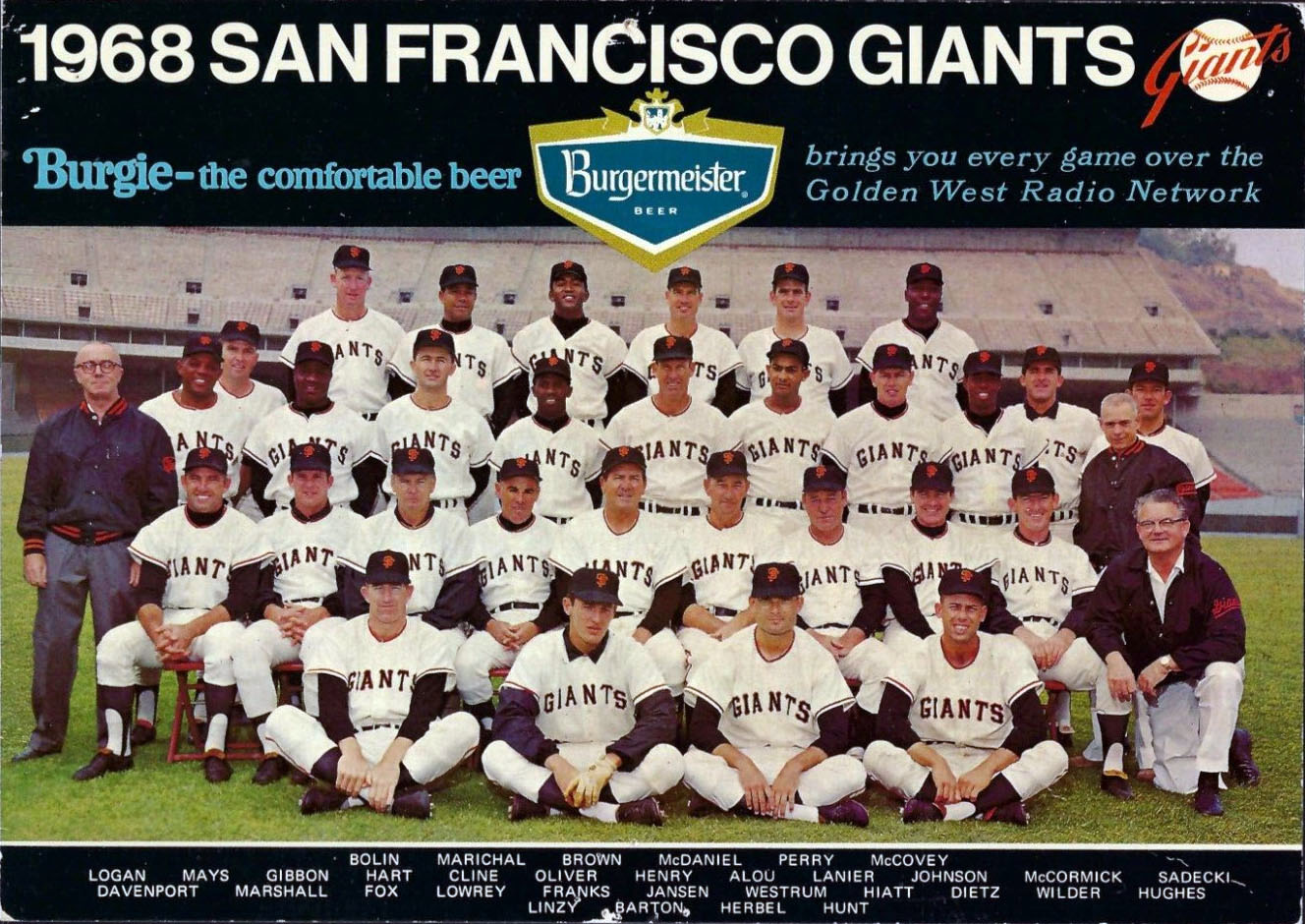 1968 San Francisco Giants Team Photo