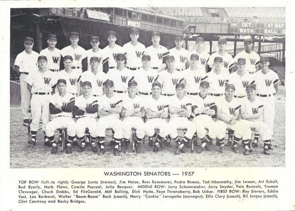 1957 Washington Senators Team Photo