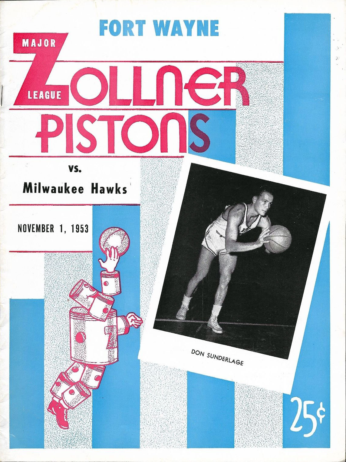 1953-54 Fort Wayne Pistons program