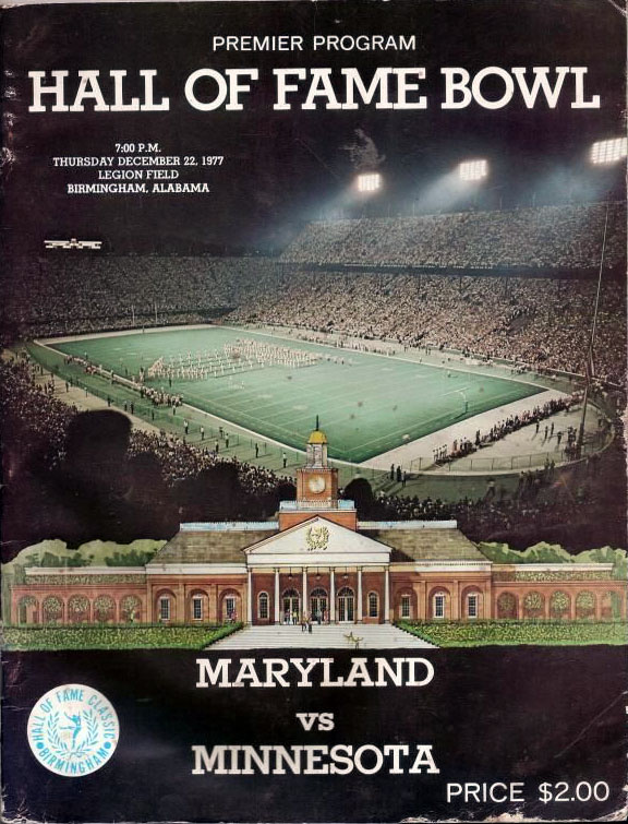 NCAA Bowl Game Program: 1977 Hall of Fame Classic