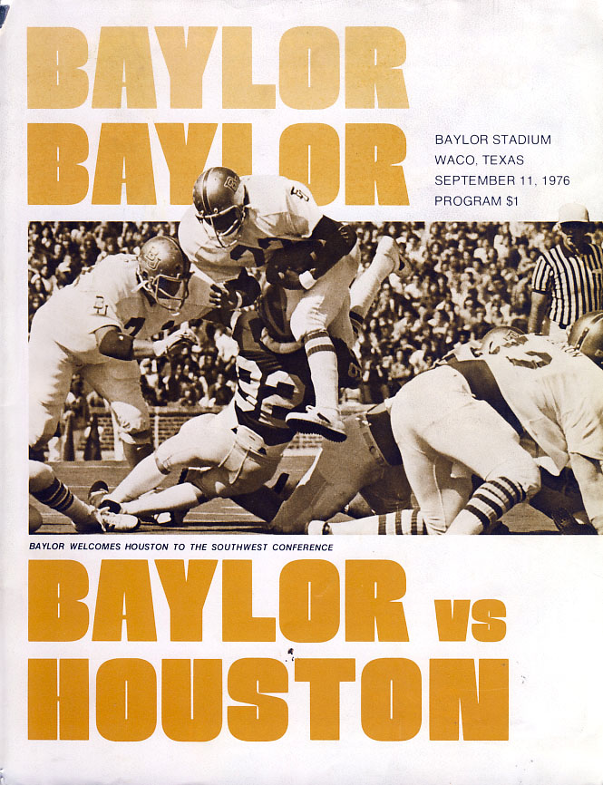 College Football Program: Baylor Bears vs. Houston Cougars (September 11, 1976)