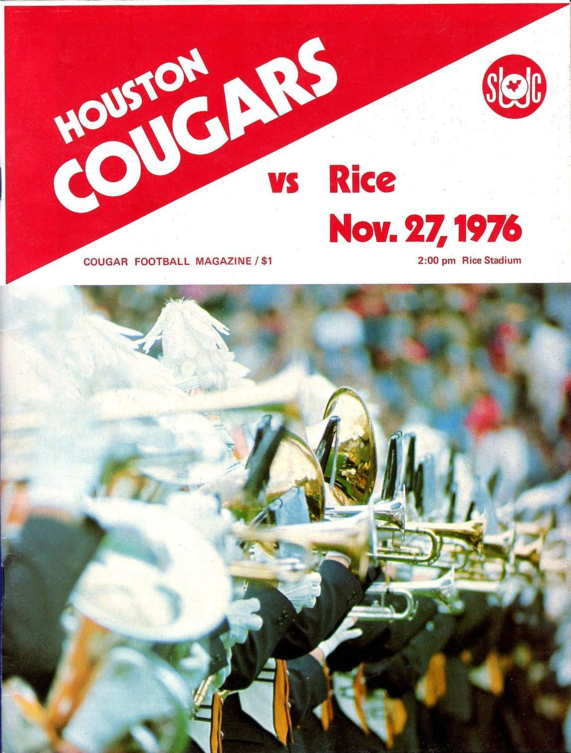 College Football Program: Rice Owls vs. Houston Cougars (November 27, 1976)