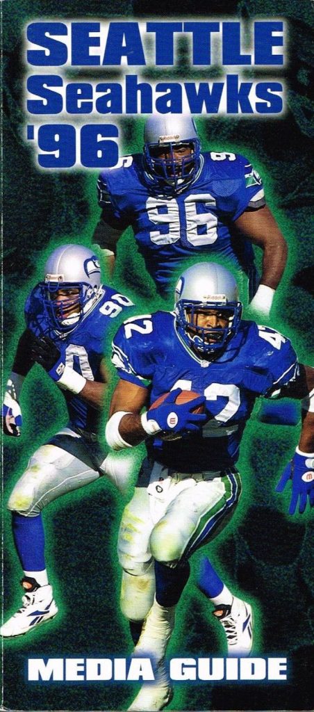 1996 Seattle Seahawks media guide