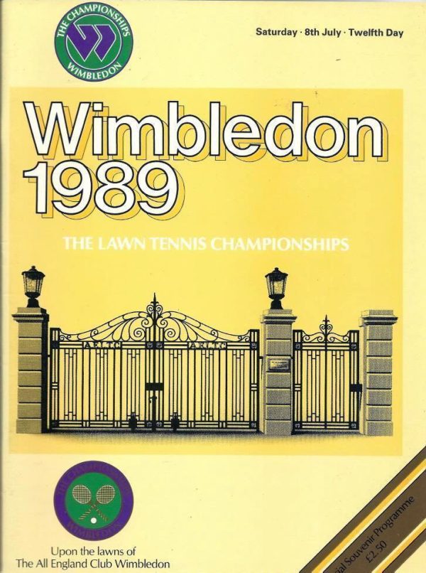 1989 Wimbledon Championships program (day 12)