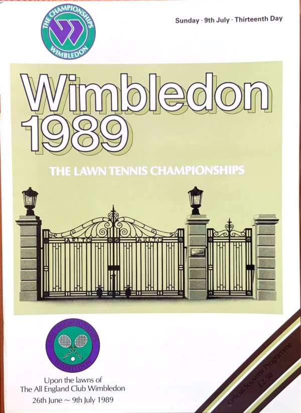 1989 Wimbledon Championships program (day 13)