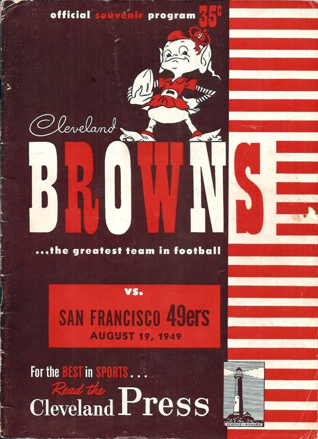 AAFC Program: Cleveland Browns vs. San Francisco 49ers (August 19, 1949)