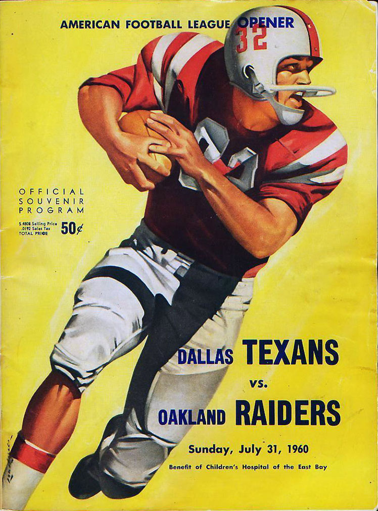 AFL Program: Oakland Raiders vs. Dallas Texans (July 31, 1960)